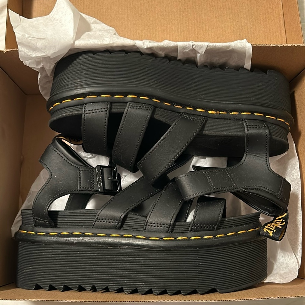 Dr. Martens Women Blaire Quad Black Sandals Size 7